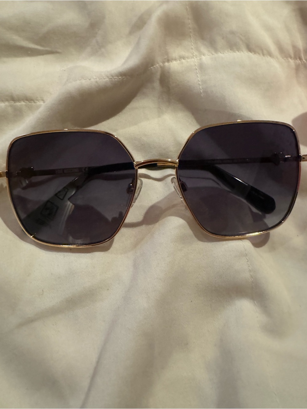 Love Moschino Women’s Gold Frame Sunglasses with Black Lenses